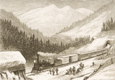 Carrying United States Mail Across the Sierra Nevada in 1870, from 